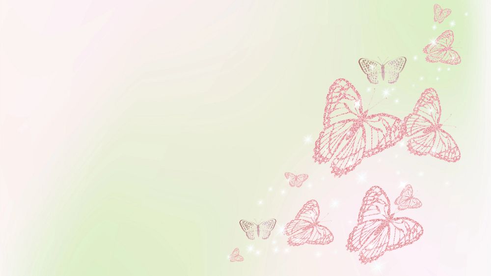 Editable pink butterfly   desktop wallpaper