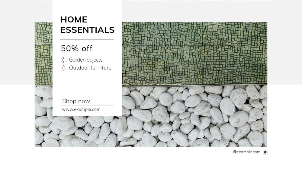 Home essentials sale  blog banner template, editable text