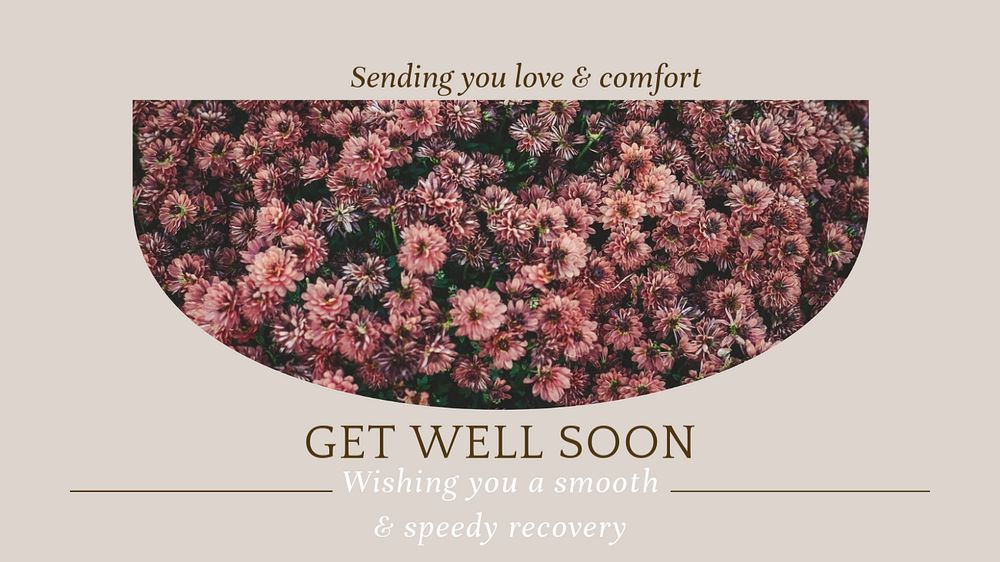Get well soon  blog banner template, editable text