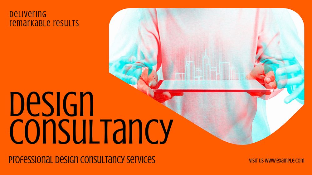 Design consultancy  blog banner template, editable text