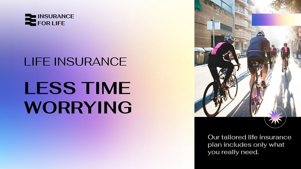 Life insurance blog banner template, editable text