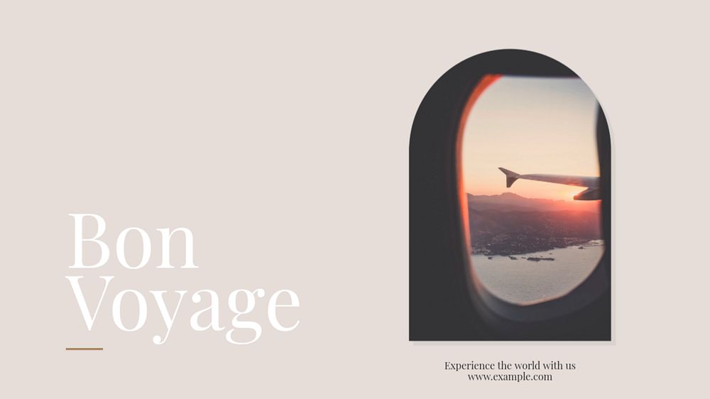 Bon voyage  blog banner template, editable text