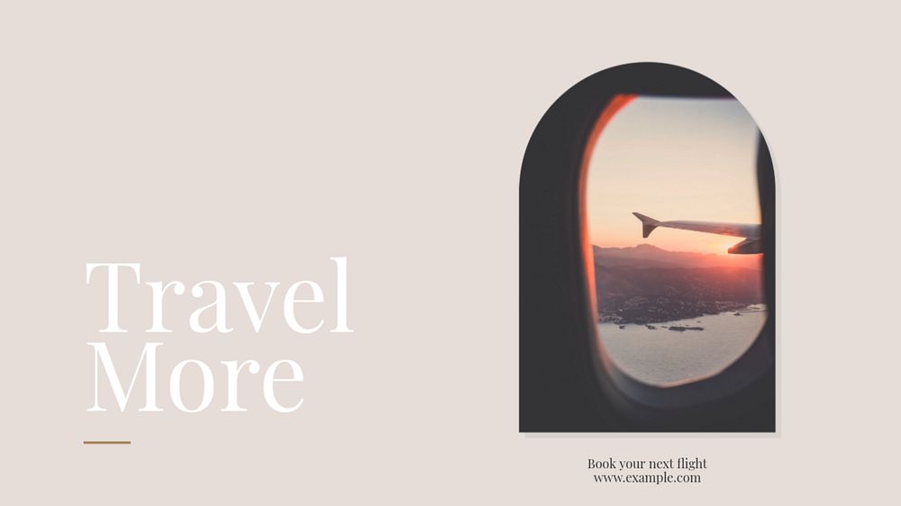 Travel service  blog banner template, editable text