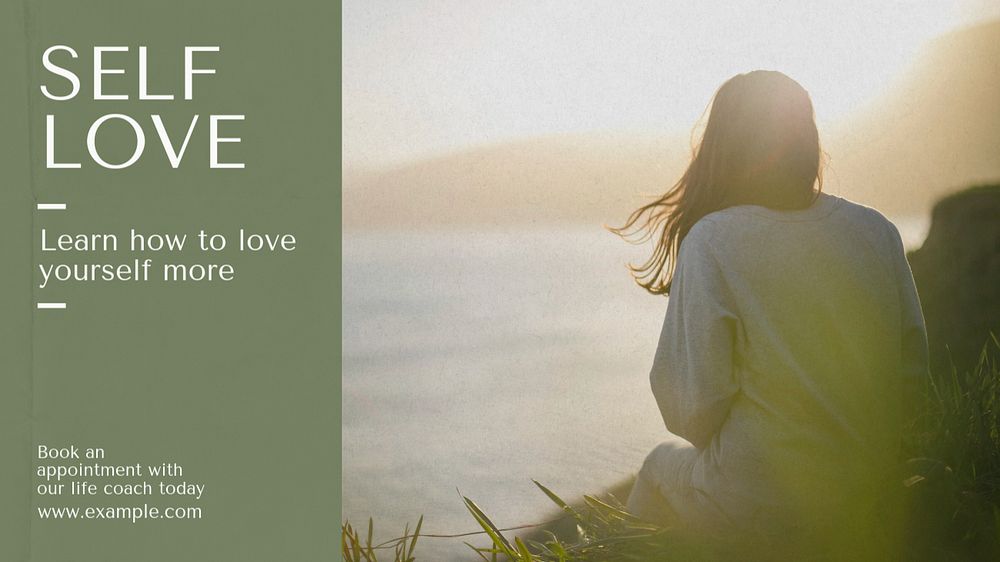 Self-love Facebook cover template, editable design