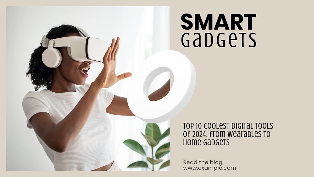 Smart gadgets Facebook cover template, editable design