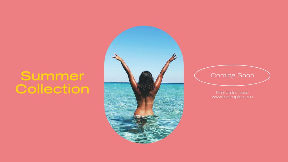 Summer collection  blog banner template, editable text