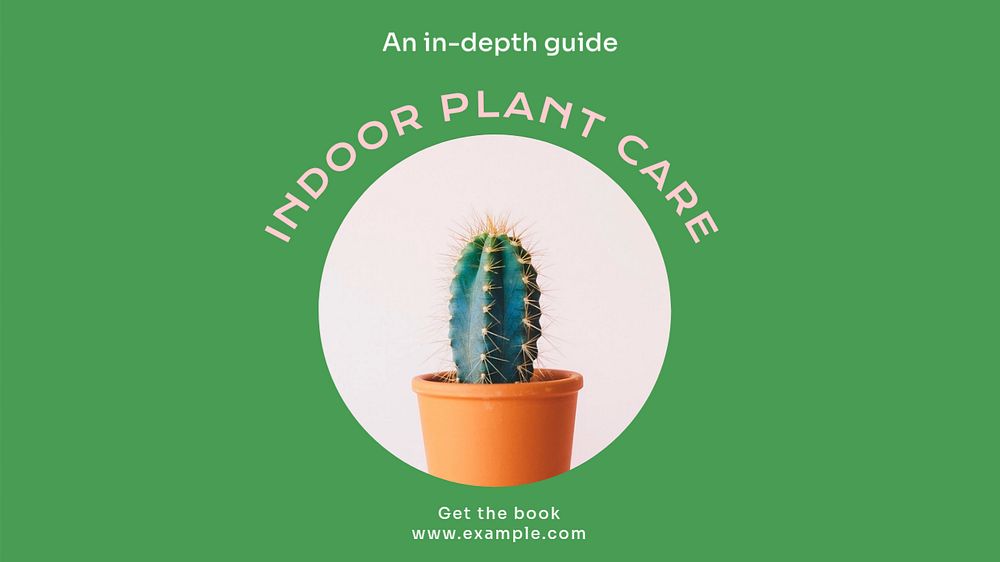 Indoor plant care  blog banner template, editable text