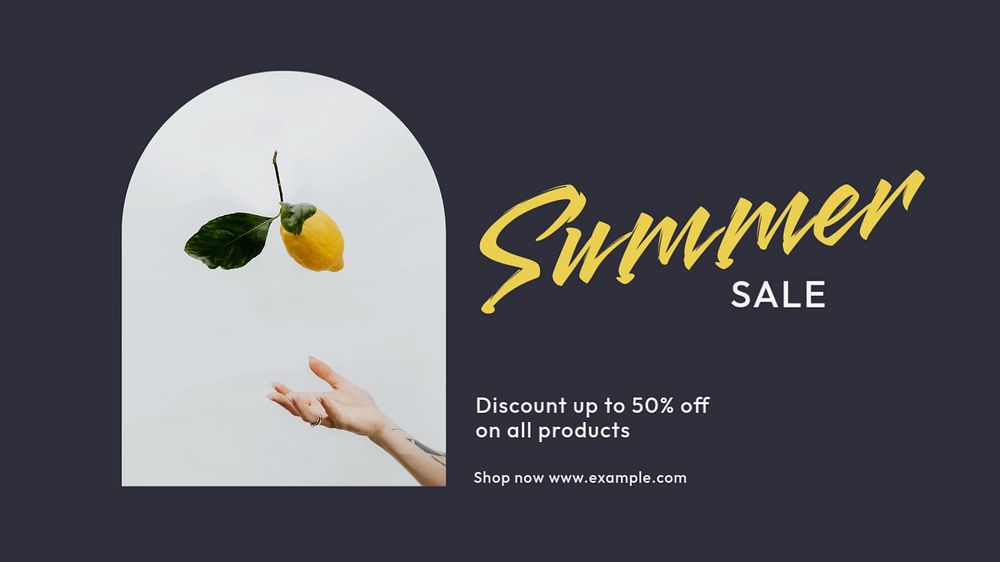 Summer sale  blog banner template, editable text