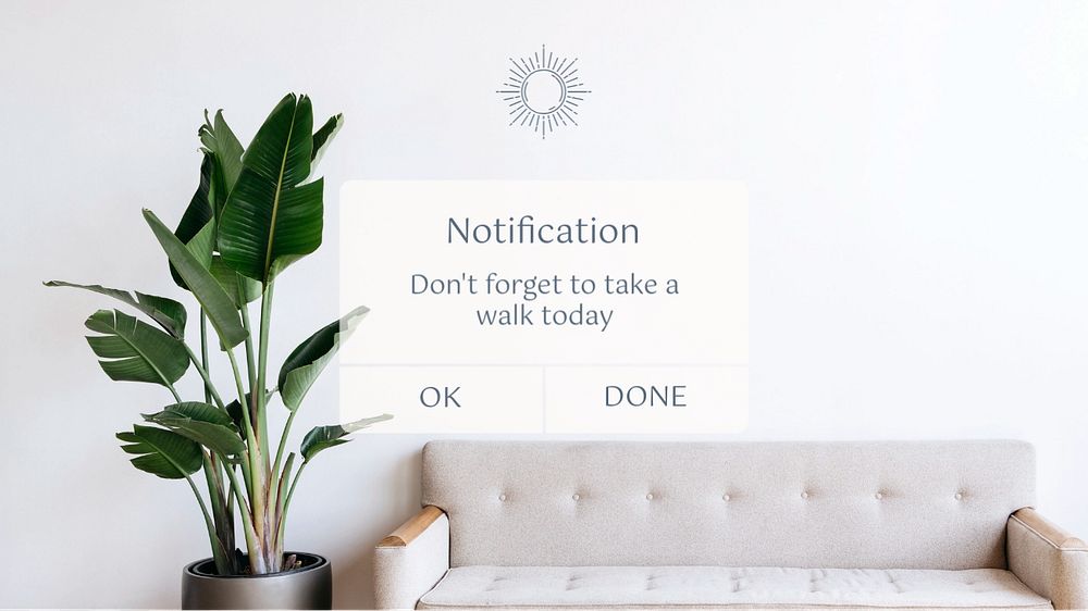 Notification  blog banner template, editable text