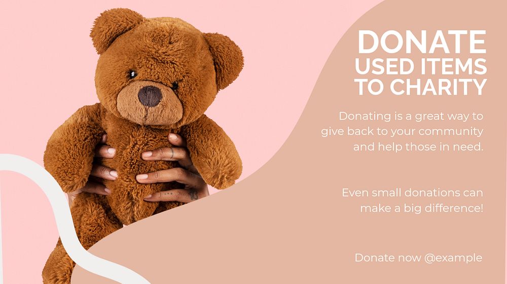 Donate to charity  blog banner template, editable text