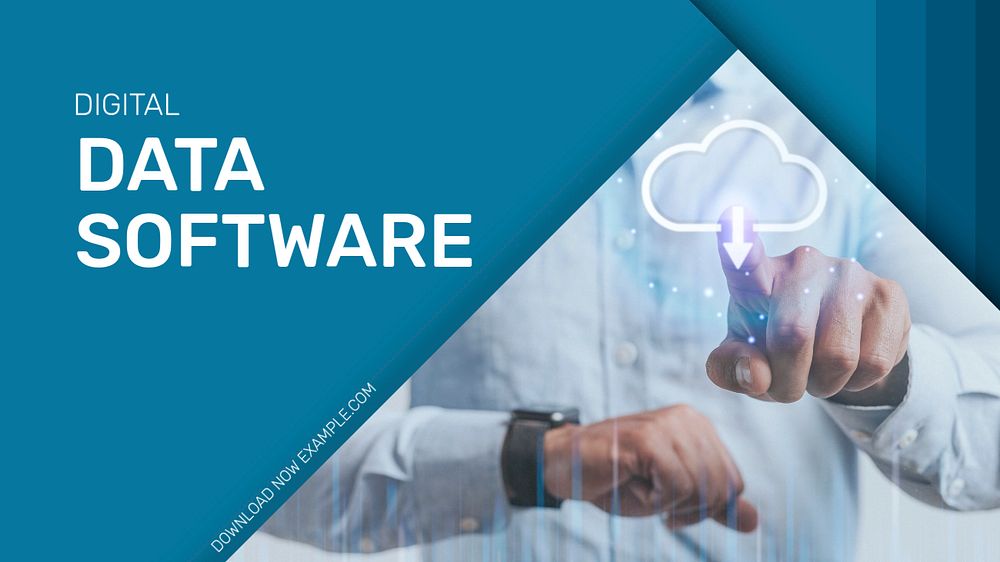 Data software blog banner template, editable text