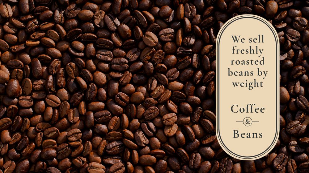 Coffee beans blog banner template, editable text