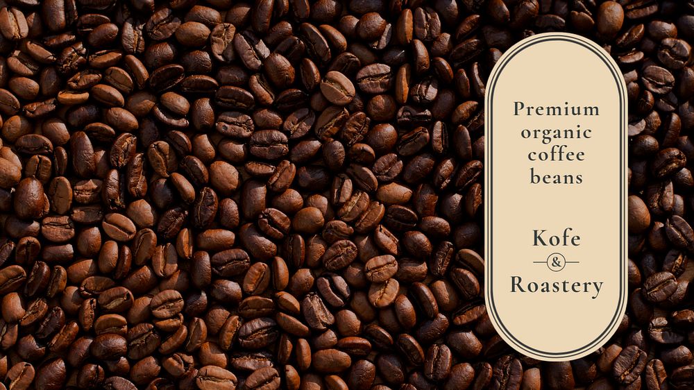 Organic coffee blog banner template, editable text