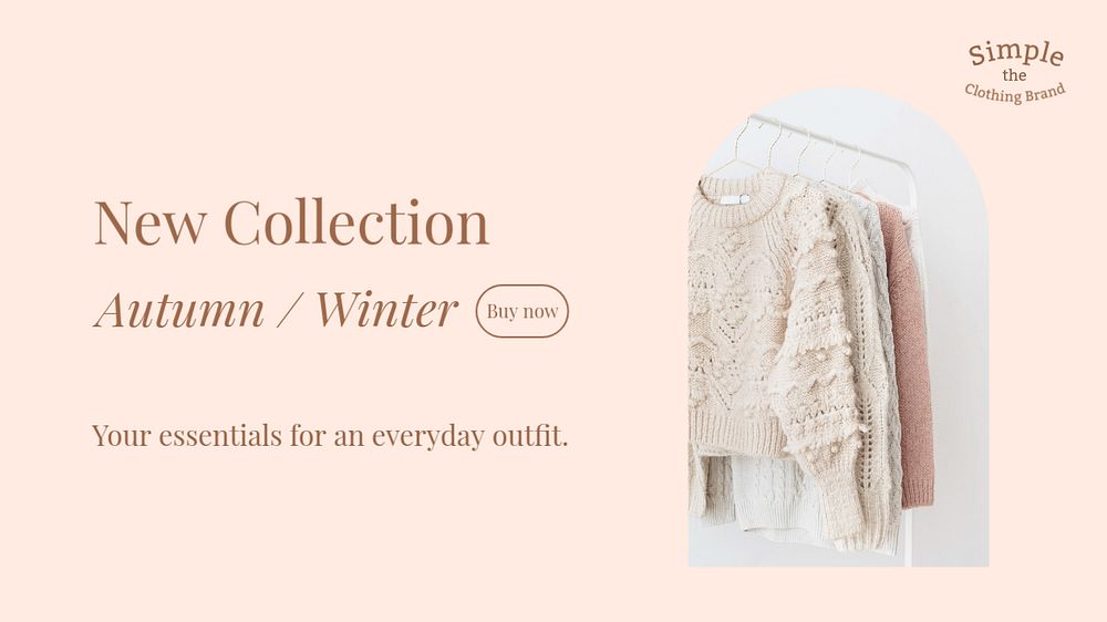 New collection blog banner template, editable text