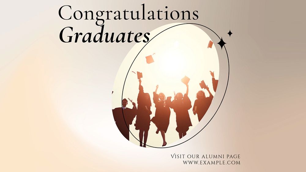 Congratulations graduates  blog banner template, editable text