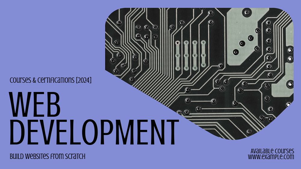 Web development  blog banner template, editable text