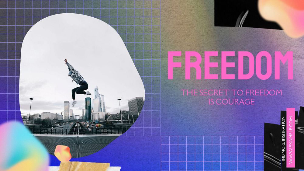 Freedom  blog banner template, editable text