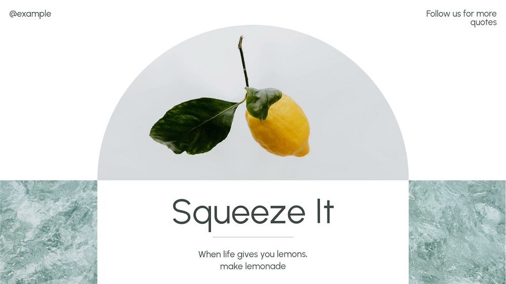 Squeeze it  blog banner template, editable text