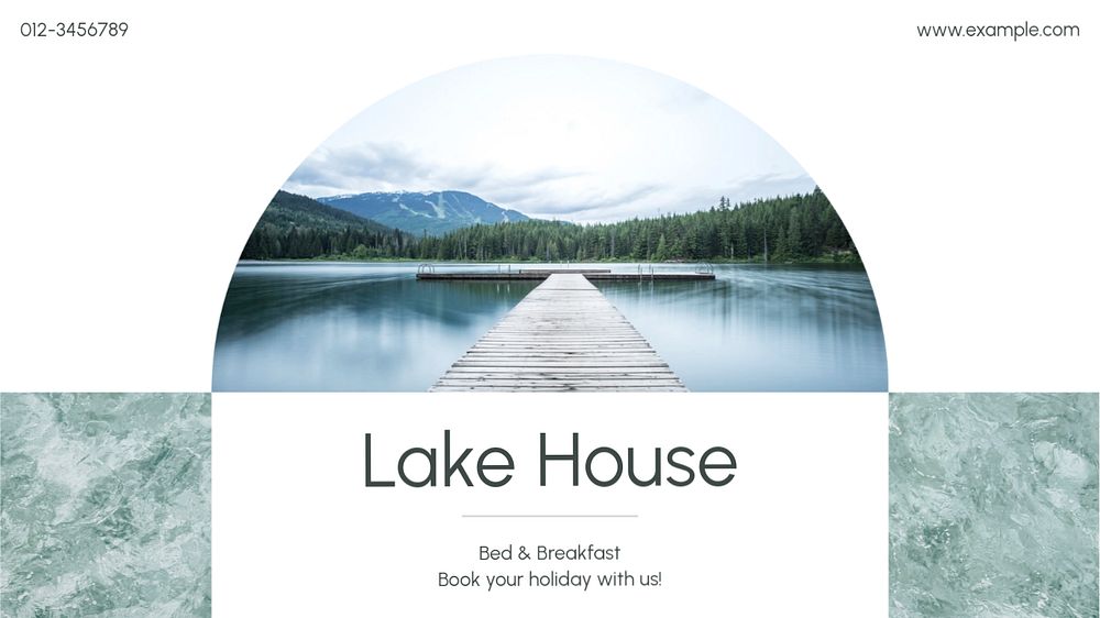 Lake house  blog banner template, editable text