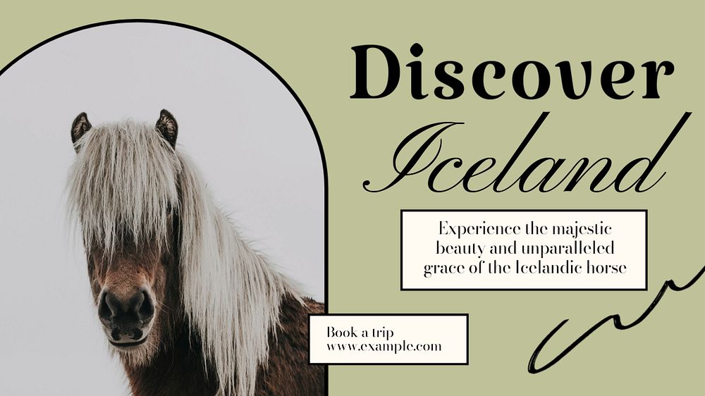 Horsing around  blog banner template, editable text