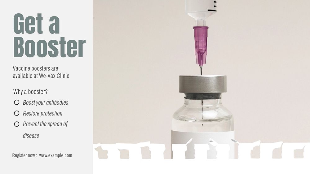 Get a booster  blog banner template, editable text