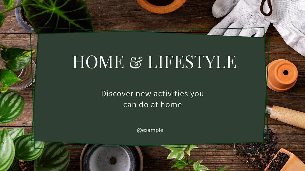 Home & lifestyle blog banner template, editable text