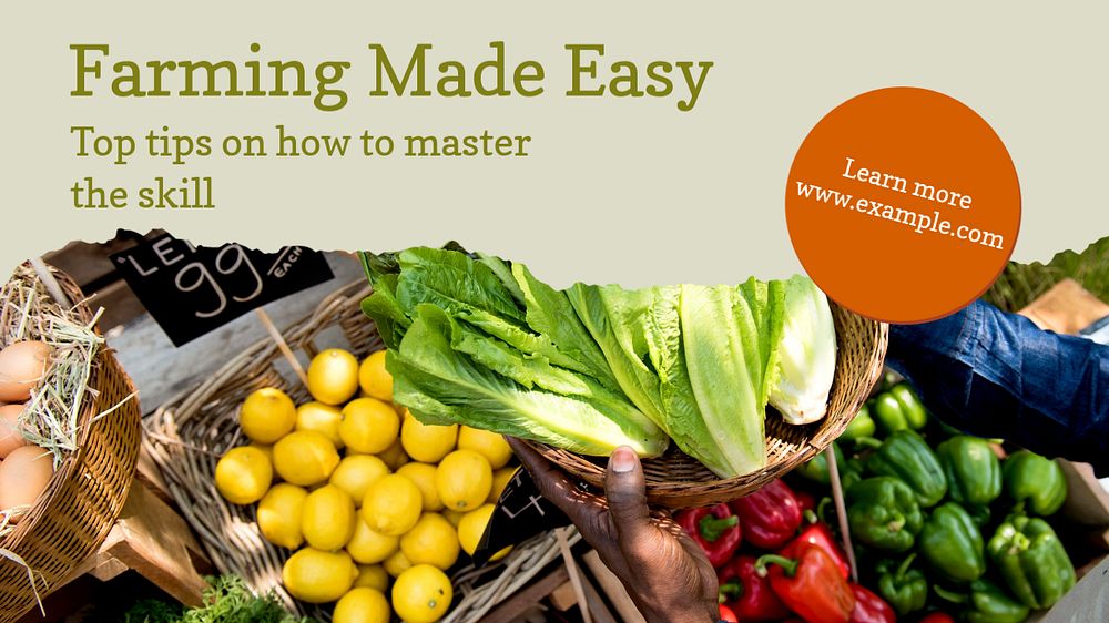 Farming made easy Facebook cover template, editable design