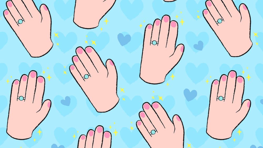 Cute desktop wallpaper, beauty illustration editable design