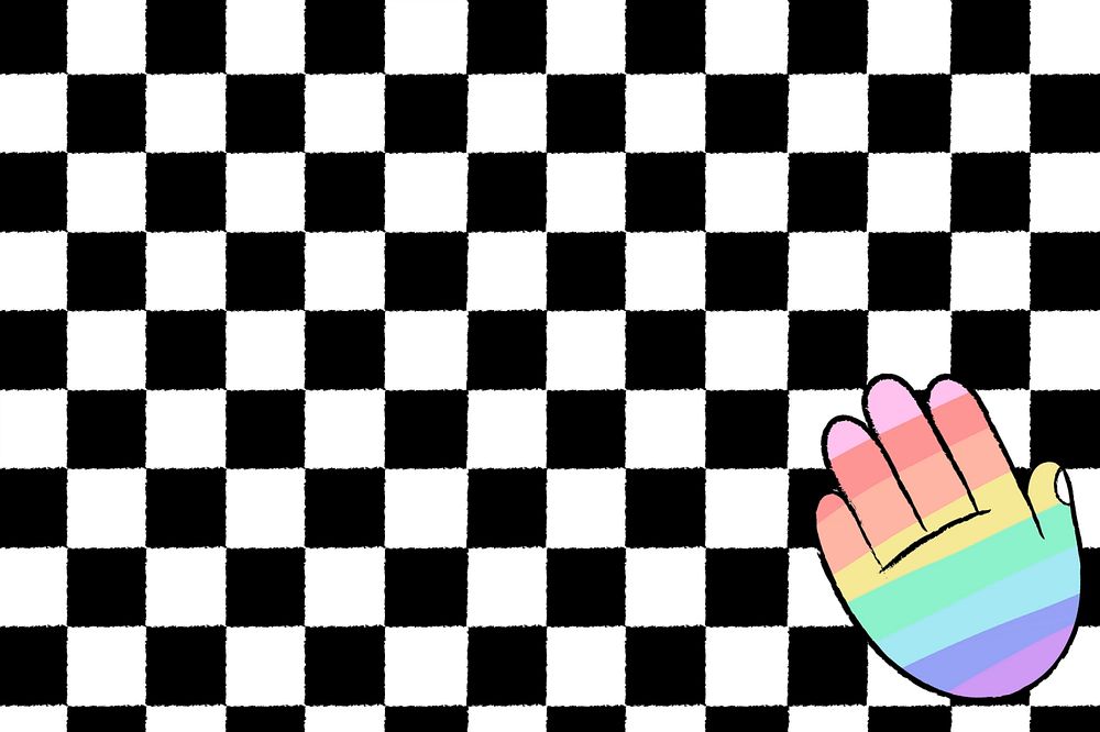 LGBTQ+ hand  illustration, pride empowerment editable design