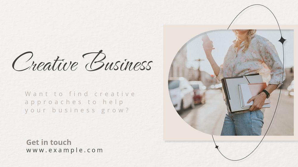 Creative business  blog banner template, editable text