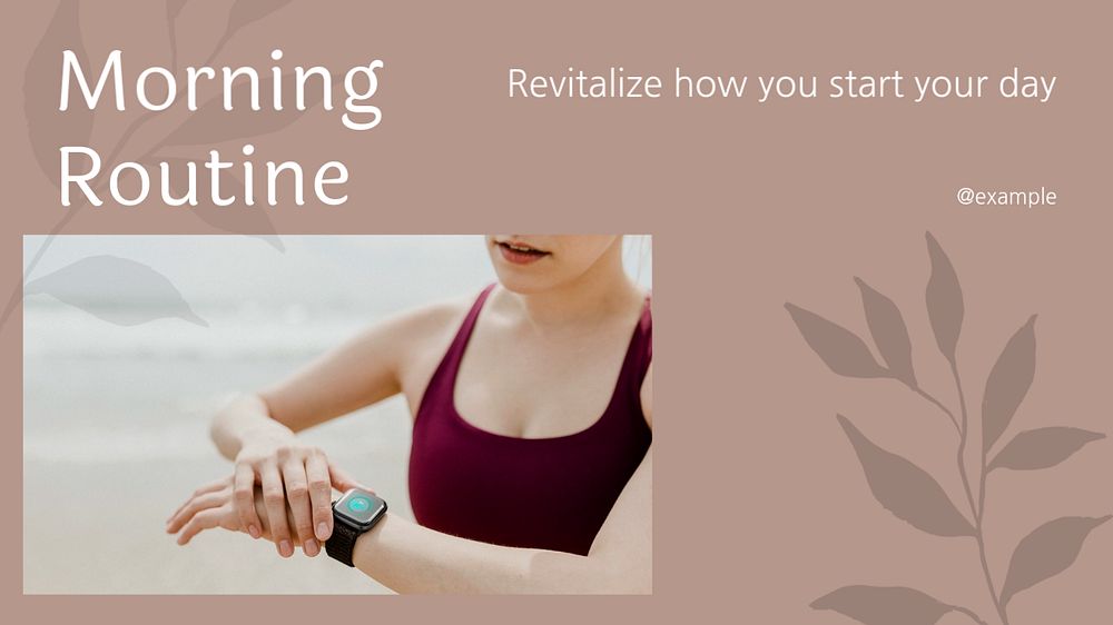 Morning routine  blog banner template, editable text