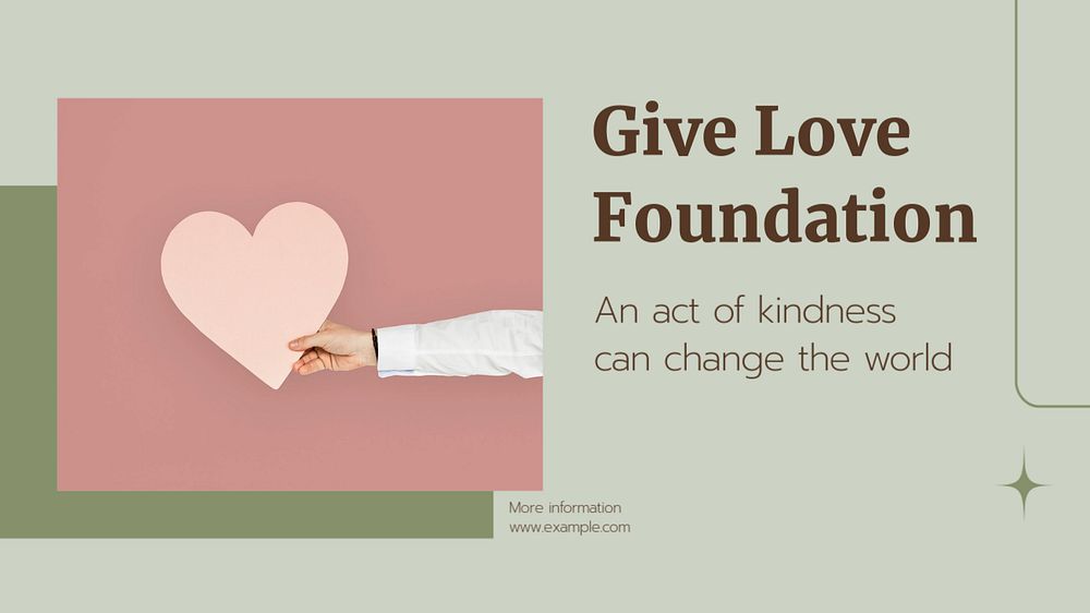 Give Love Foundation  blog banner template, editable text