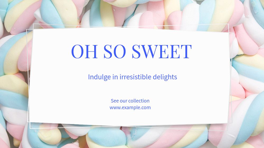 Sweets  blog banner template, editable text