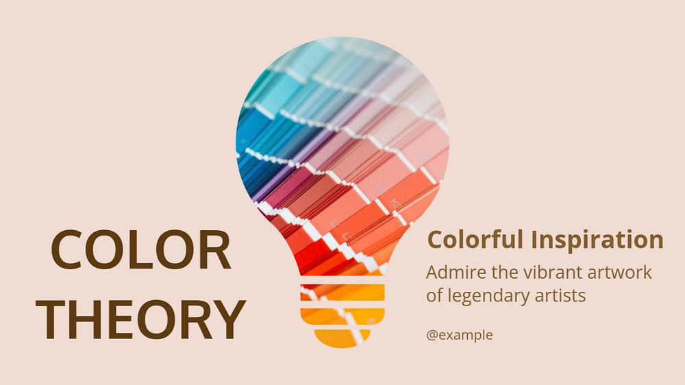 Color Theory  blog banner template, editable text