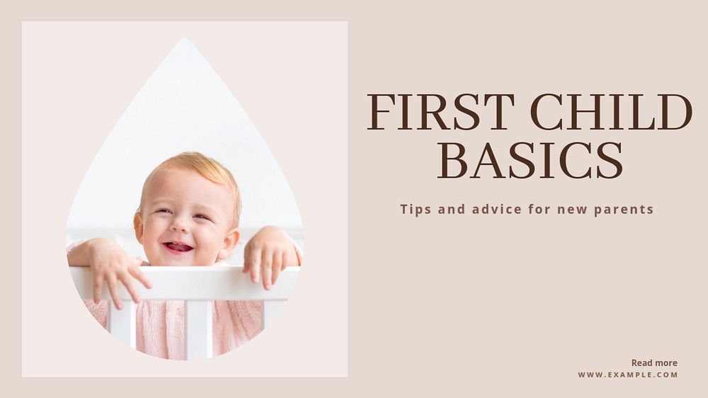 Child care  blog banner template, editable text