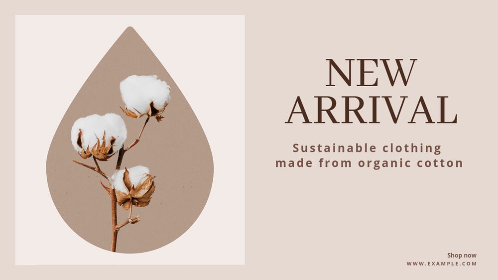 New arrival  blog banner template, editable text