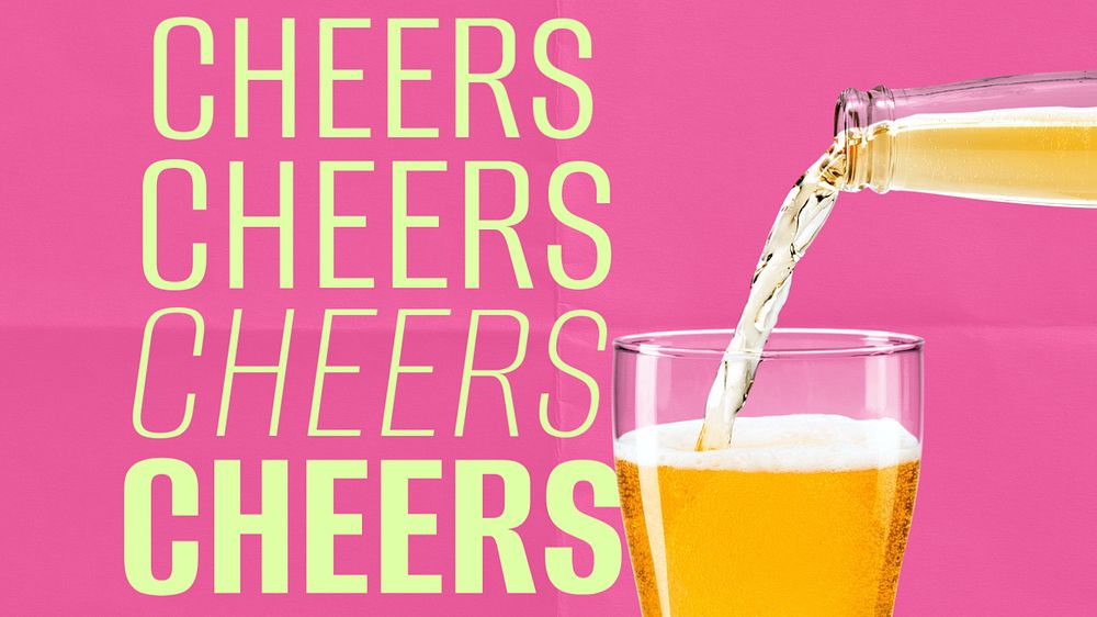 Cheers  blog banner template, editable text