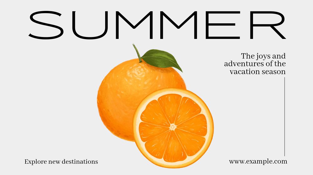 Summer  blog banner template, editable text