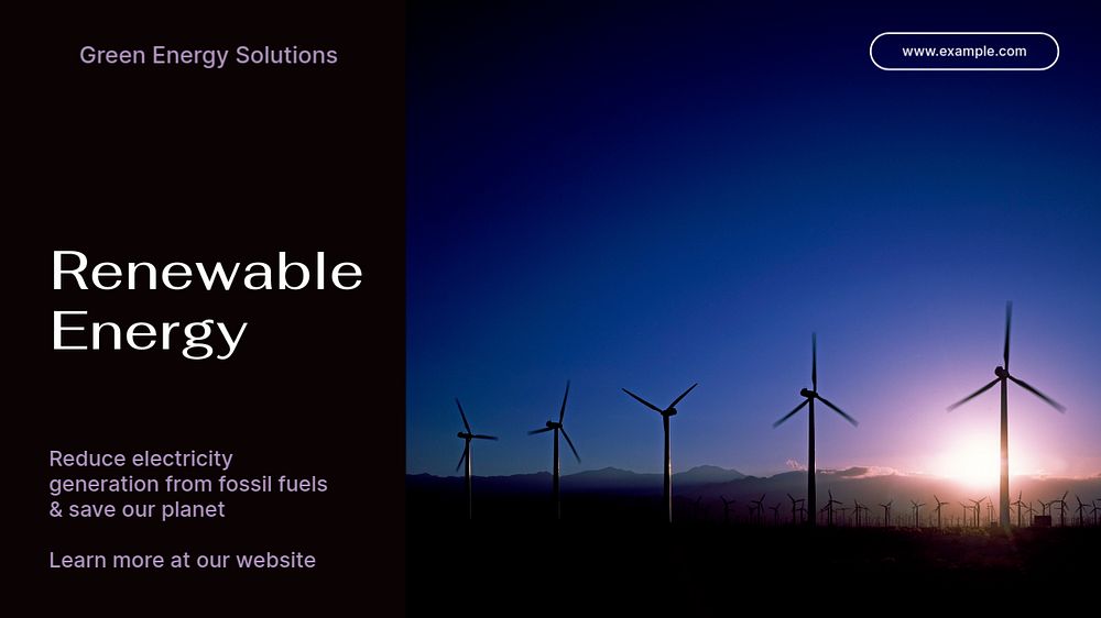 Renewable  blog banner template, editable text