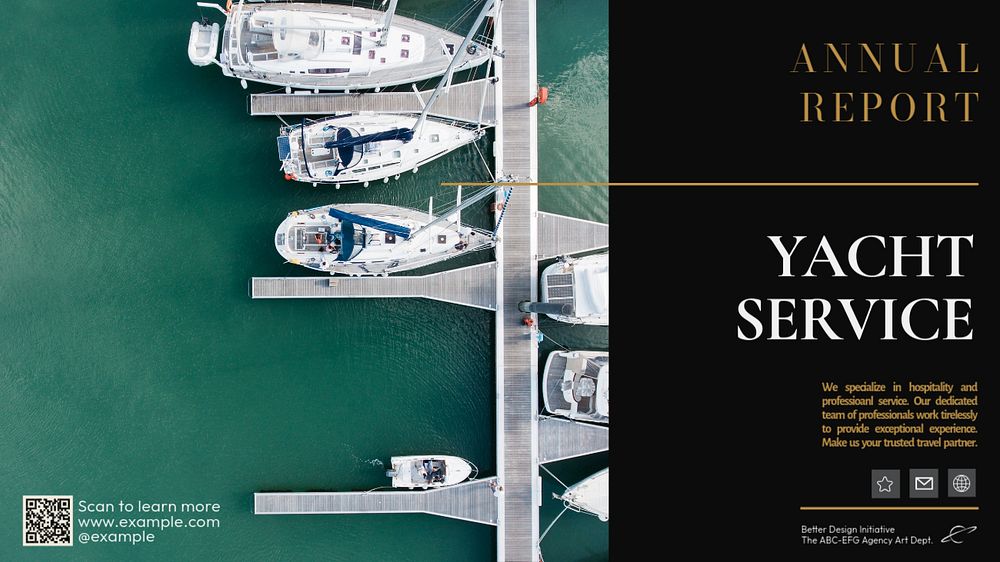 Yacht  blog banner template, editable text