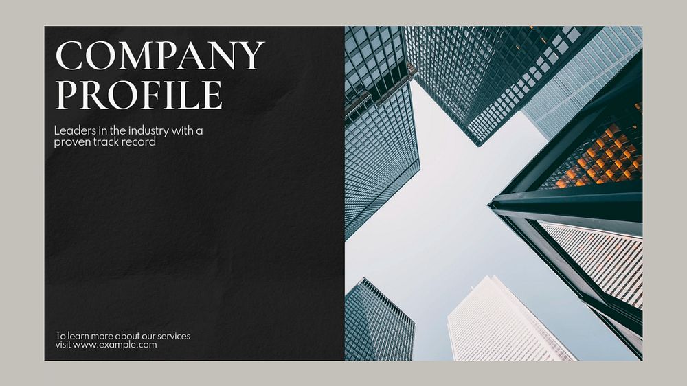 Company profile blog banner template, editable text