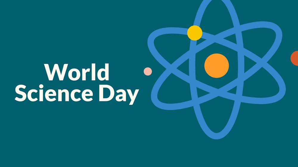 World science day blog banner template, editable text