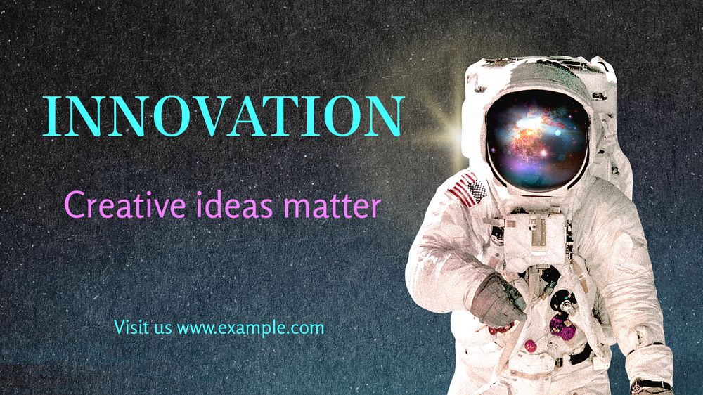 Innovation   blog banner template, editable text