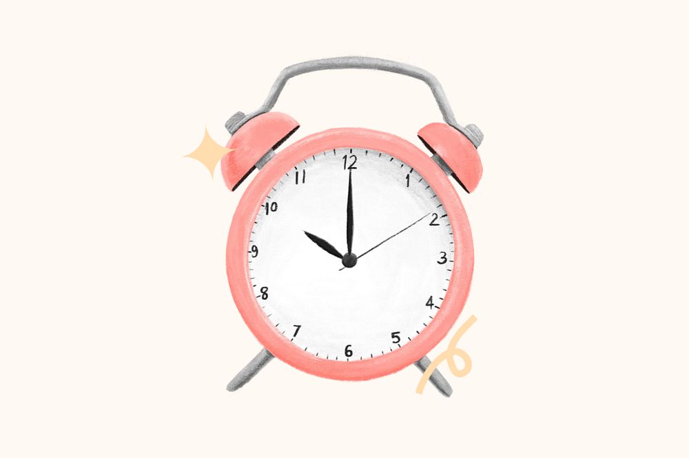 Time clock aesthetic illustration background, editable design