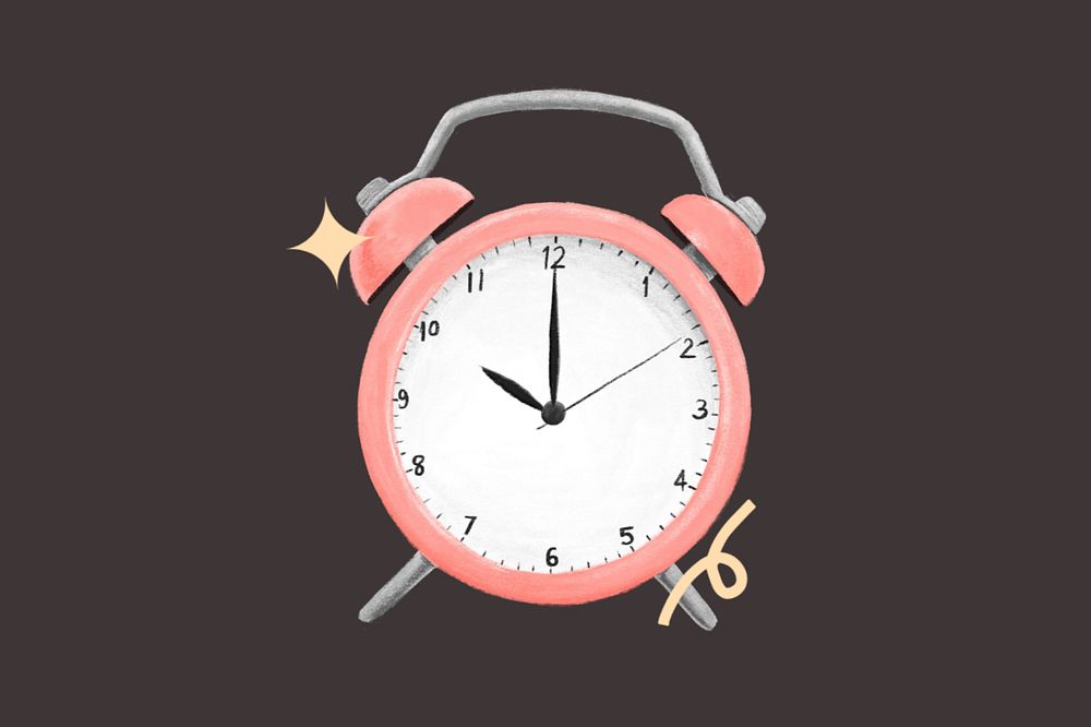 Time clock aesthetic illustration background, editable design