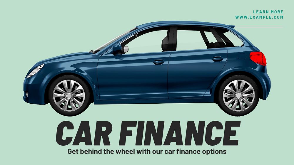 Car finance  blog banner template, editable text