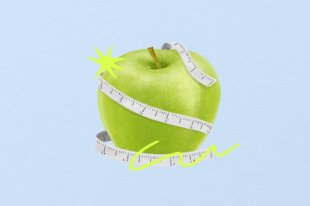 Weight loss aesthetic illustration background, editable design