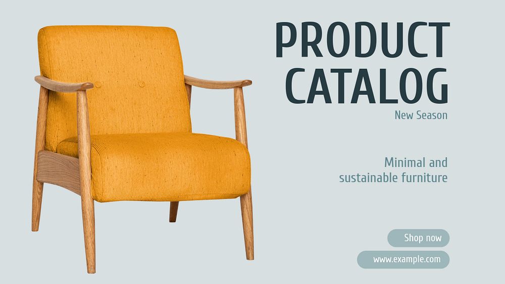 Product catalog blog banner template, editable text