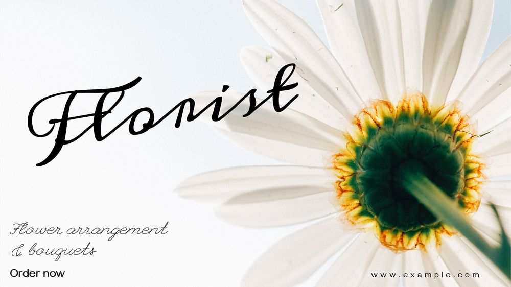 Florist blog banner template, editable text