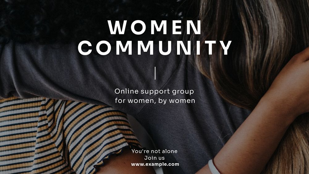 Women community blog banner template, editable text